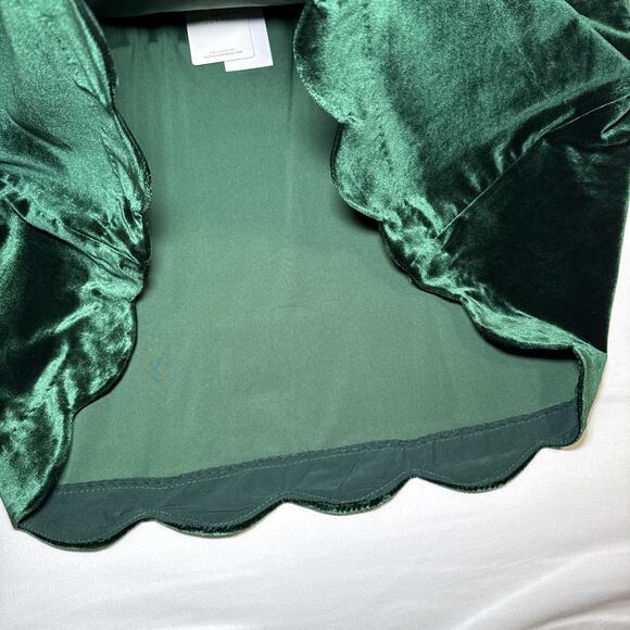 Skies Are Blue Curvy Green Velvet Skirt Womens 3X Pockets Stretch Pull On NWT - Picture 9 of 11